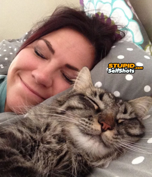 Happy wife, Happy Kitty, self shot picture